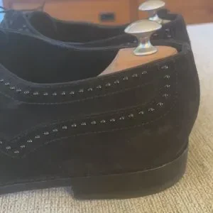Manolo Blahnik Cap Toe Studded Dark Brown Suede Men’s Dress Oxfords Size 12 Manolo Blahnik | Shoes | Manolo Blahnik Cap Toe Studded Dark  main image 4